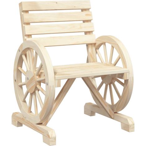 Sedia da Giardino  Sedute da esterno 58x58x78,5 cm in Legno Massello di Abete (1/4)