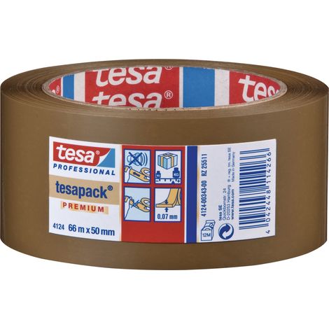 Ruban d'emballage PVC Marron 50mm x 66m, 4124 ( Prix pour 1 ) (1/3)