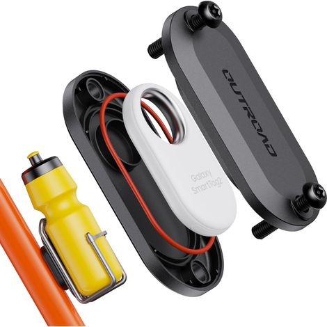 Support de vélo étanche pour Smart tag2, Caché sous le porte-bouteille ou seul, Vis de sécurité M5 noires étendues avec visseuse (1/5)