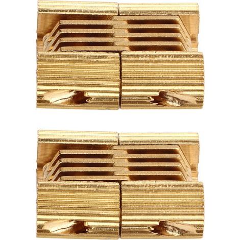 Lot de 2 charnières invisibles en cuivre – Type cylindrique – Ouverture 180° pour portes et meubles (1/5)