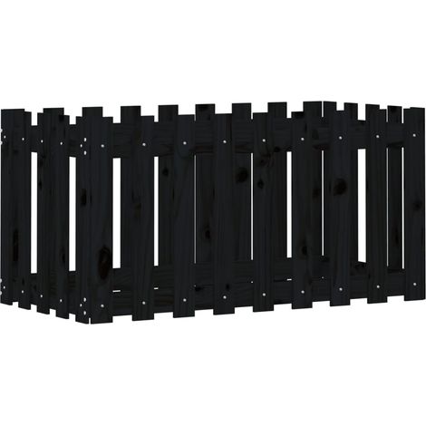 Maison Exclusive - Hochbeet Latten-Design Schwarz 100x50x50 cm Ma