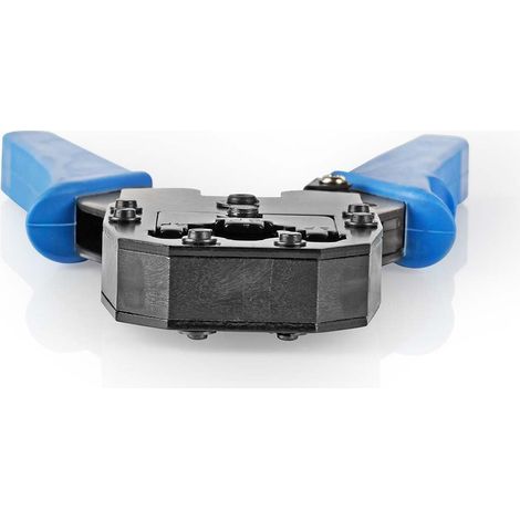 Pince à sertir - CAT5 / CAT5e / CAT6 / CAT6a / RJ10 / RJ11 / RJ45 - Dénudage/Coupe/Pince - ABS/Acier - Bleu (1/2)