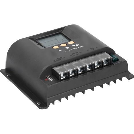 Solarladeregler mit LCD-Display und USB-Ladefunktion für Mobiltelefone (Industrie, 60 A) (1/5)