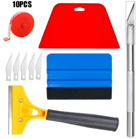 Tapeten-Werkzeug-Set, 10-teilig, Marouflette, Tapeten-Set, Anwendungswerkzeug mit Schneidwerkzeug, Folien-Werkzeuge für Autofenster, Tapeten, Fliesen, Wein (1/5)