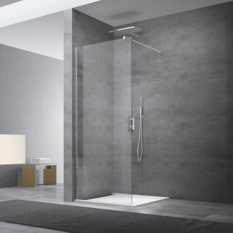 Swiss Aqua Technologies Schermo doccia 87x200 cm, anticalcare, vetro trasparente (WI90-SET)