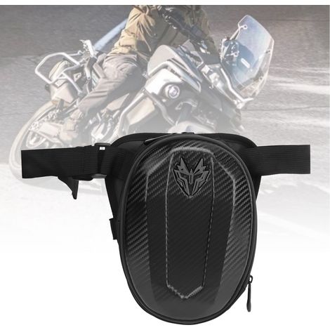 Motorradzubehör, starre Beintasche für Motorräder, wasserabweisende Motorradtasche, Schultergurttasche für Tourenmotorräder, Carbonfaser-Textur. (1/5)
