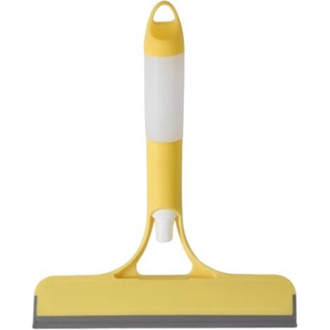 Raclette de fenêtre de douche, essuie-glace de nettoyage par pulvérisation, grattoir compact avec silicone remplaçable et poignée ergonomique, nettoyant polyvalent avec buse de pulvérisation intégrée, (1/4)
