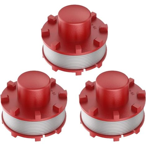1 ensemble - Lot de 3 bobines de fil de rechange pour débroussailleuse Ein-hell 3405096, 2 mm, pour Ein-hell GE-CT 36/30 LI E SOLO, AGILLO 36/255 BL, AGILLO 18/200 (1/4)