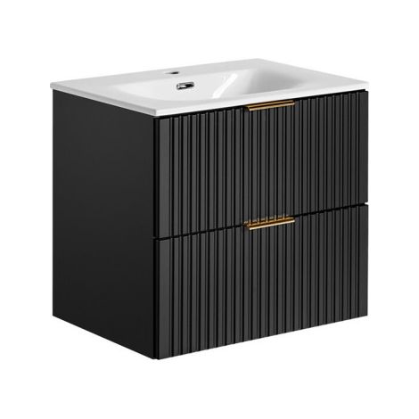 Meuble vasque à encastrer 60 cm - Georgia Black - Livraison gratuite