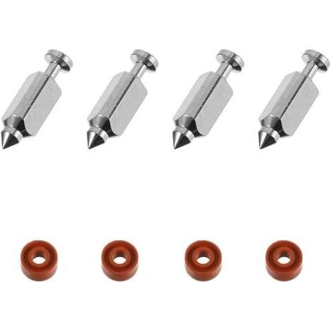 Kit de Régulateur de Carburant (4 pièces, Acier) avec Joints en Caoutchouc, Compatible Tondeuses et Moteurs 398188, Pièces de Rechange Précises (1/5)