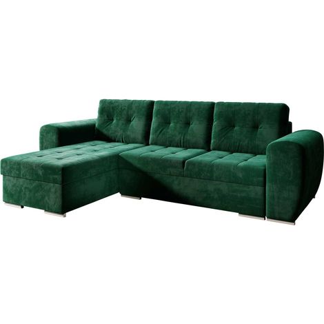 Sofá rinconero Muncie 109, Manila 35, Función de descanso, Almacenaje, 256x157x86cm, 0