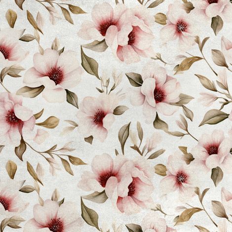 Tela de terciopelo real de poliéster para costura - Motivo floral - RDX2028