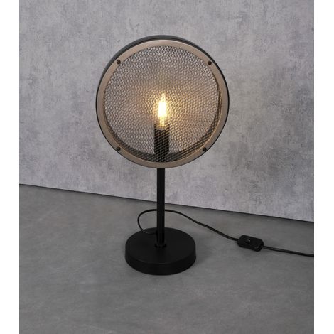Lampada da tavolo Polux Arete E14 nero/marrone 312914 (1/3)