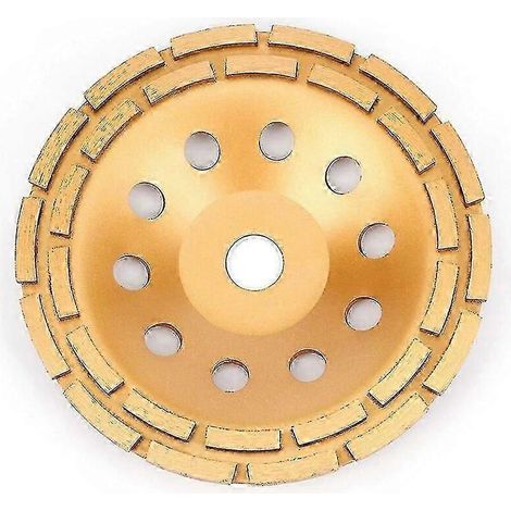 Meule diamantée 230 x 22,23 mm - Meule boisseau diamantée turbo pour béton, granit, pierre, marbre, maçonnerie, brique, enduit rugueux, béton ciré (1/4)