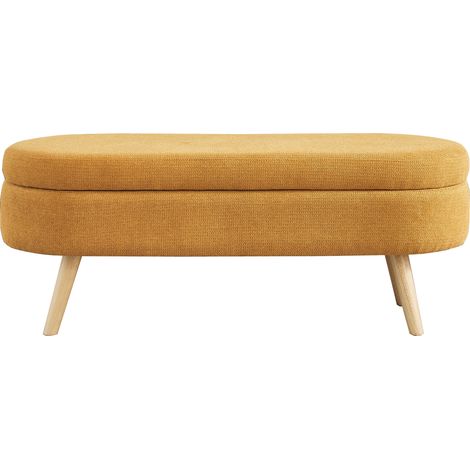 Banc établi 110cm avec espace de rangement housse chenille. Idéal pour changer chaussures,adapté chambre,couloir et salon. (1/5)