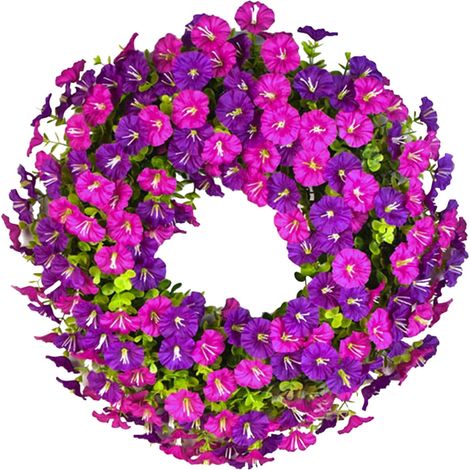 Guirlande Florale Artificielle - Couronne Décorative Pour Porte Et Mur - 40 Cm - Usage Intérieur Et Extérieur - 1 Pièce (1/5)