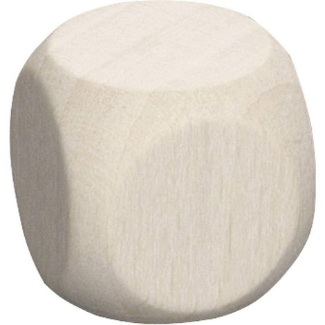 GUTERMANN - 3 PEZZI - DADI IN LEGNO 25MM- COLORE LEGNO NATURALE