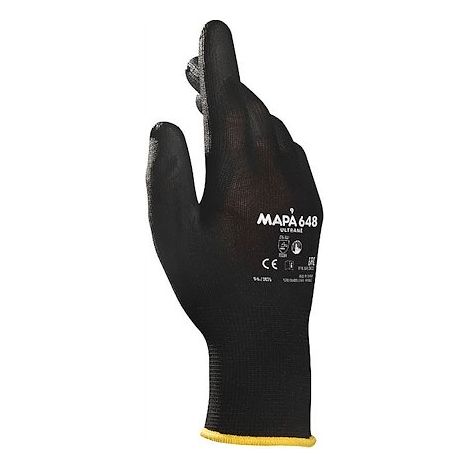 Gants Mapa ULTRANE 648 taille 9, Bonne dextérité, 1 Paire, Noir ( Prix pour 1 paire )