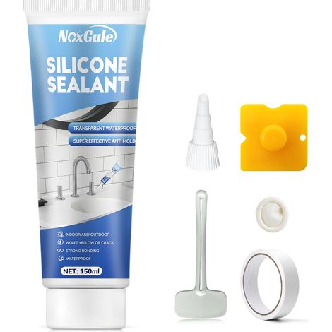 Silicone Transparent Salle de Bain, Joint Silicone Transparent, 150ml (1/5)