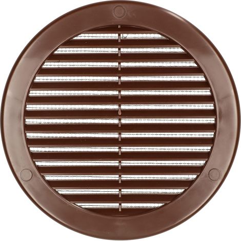 KOTARBAU Grille d'aération ronde Fi 150 mm Marron avec moustiquaire