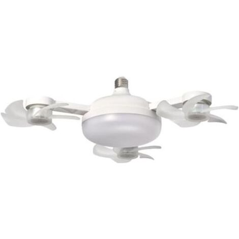 Ventilateur de plafond LED avec télécommande, luminosité réglable et circulation de l'air efficace pour un usage domestique (trois têtes) (1/4)