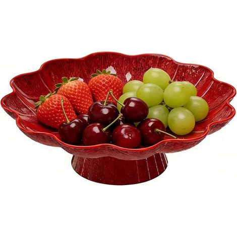 Multifunctional Plastic Fruit Basket for Fruits, Snacks, Vegetables, Bread (Red)