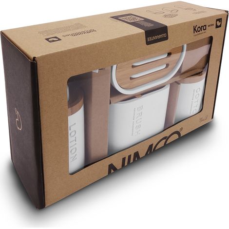 Set Distributeur, Porte-savon, Gobelet Et Boîte, Kora Nimco (1/4)