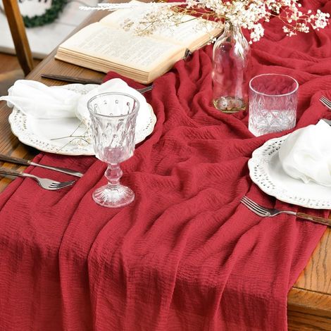 Chemin de table Artoid Mode 300 cm rouge