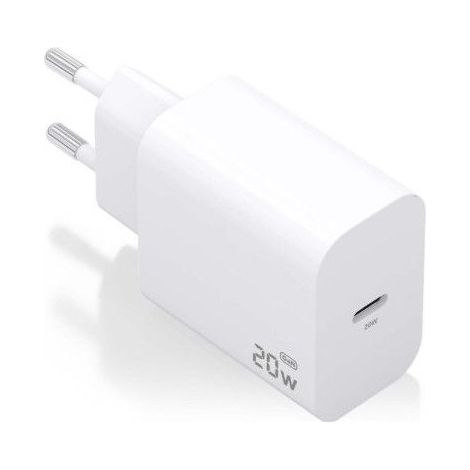 CARGADOR AISENS GAN 20W 1XUSB-C PD3.0 BLANCO