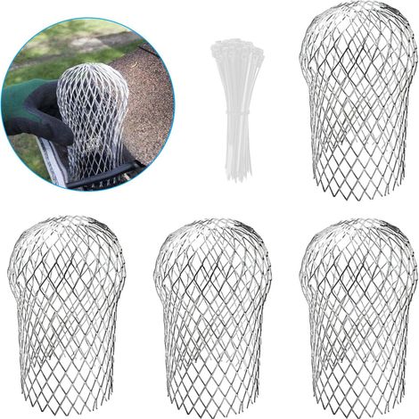 Lot de 8 grilles gouttière aluminium - Protection extensible anti-débris - Pour tuyaux 5,1 à 10,2 cm - Idéal toit et terrasse (1/5)