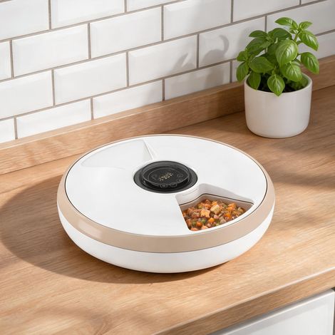 Gamelle pour chien automatique 6 repas 31,5 x 31,5 x 8,3 cm ABS (1/5)