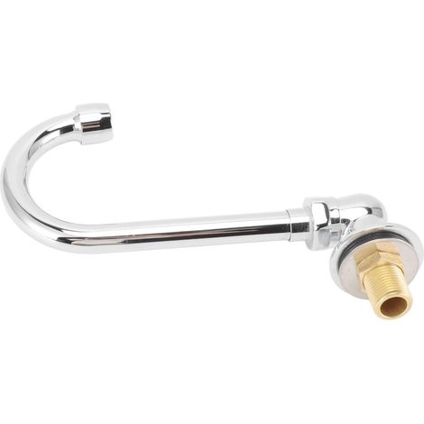 Robinet à pédale en acier inoxydable, filetage G1/2, fixation murale, vanne genou, pour lavabo, idéal pour hôpitaux, gares et usines. (1/5)