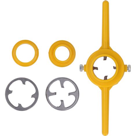 6Pièces Taraud et Filière NPT 1/2 3/4 1 Pouce Acier Allié Kit Filetage pour Tuyaux PVC (1/5)