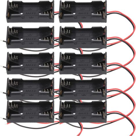 Xiuganpo Boîtier d'alimentation pour Batterie, Matière Plastique Isolée, 2X 3X Support de Batterie AAA, Télécommande, 10 Pièces (2 Volets). (1/5)