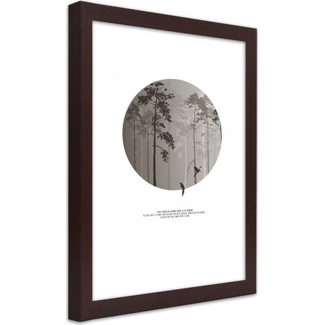 Quadro con cornice, Uccelli nella foresta - 70x100 (1/5)