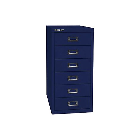 BISLEY MultiDrawer, Serie 29, DIN A4, 6 cassetti, Metallo, 639 Blu Oxford, 38 x 27.9 x 59 cm