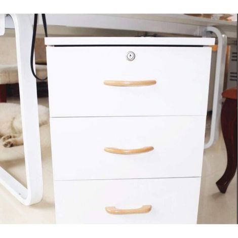 6 Pcs Tirer la Poignée Du Cabinet Poignée Bouton Pour Meuble Porte Placard Tiroir Garde-Robe En Bois Arc En Forme De Poignée 128mm (Jaune) MOONSTARS (1/2)