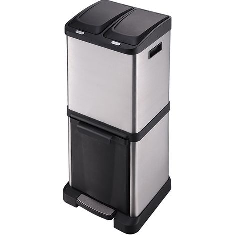 Cubo de Pedal Ecológico 3 Compartimentos HABITEX (1/5)