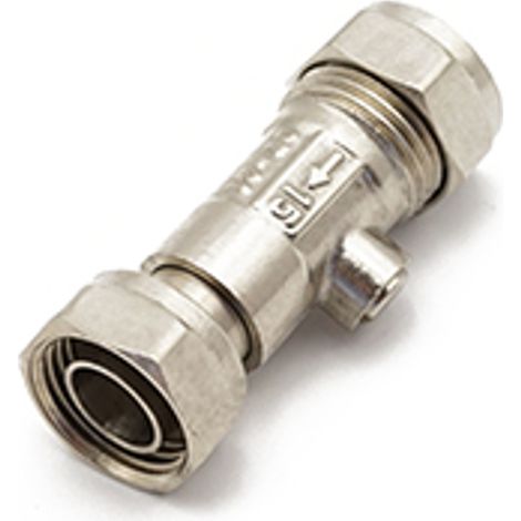 Primaflow QS Service Valve Strt 15mm x 1/2" CP WRAS (1/2)