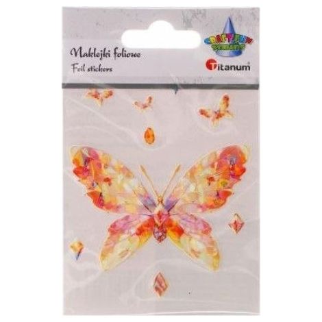 Autocollants papillon métallisés 77 x 55 mm, lot de 9