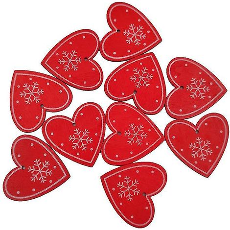 10 Stück weihnachtliche Holzanhänger