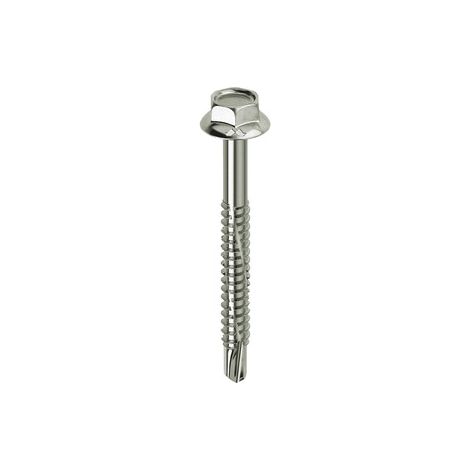 Vite Kovervit DX Chromiting - Testa con chiave esagonale K10 a spigoli vivi - con collare cavo - Misure: 6.3x200 - 100 pz