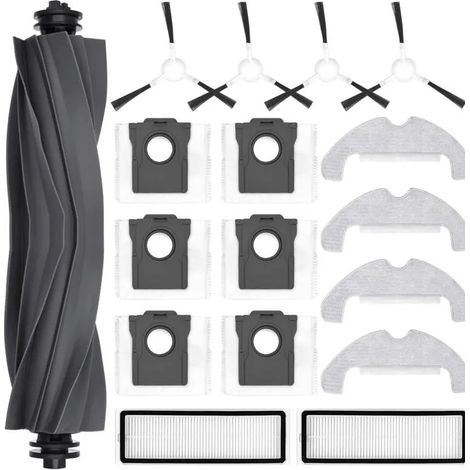 El kit de accesorios Geschikt voorDreame D10 Plus Gen 2 incluye 4 paños de mopa, 6 bolsas para el polvo y 1 cepillo principal.