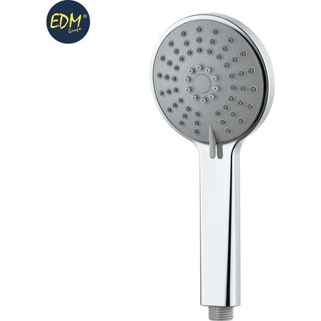 Runder Antikalk-Duschgriff mit 3 Funktionen, Chromfarbe – EDM