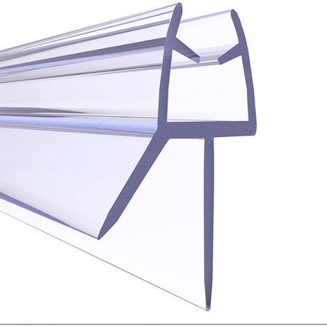 Joints d'étanchéité muraux de douche en 2 parties de 40 cm, adaptés à l'étanchéité des portes de douche, en PVC, étanches, adaptés au verre de 4 à 6 mm d'épaisseur. (1/5)