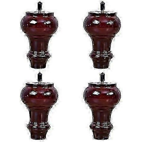 Ensemble de remplacement de 4 pièces pour pieds de canapé en bois, trous pré-percés M8 5/16 pouces (4,7/12 cm). (1/5)