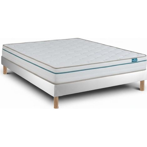 Conjunto Cloud One e Sommier Branco - Cama com Colchão