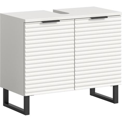 Riff Waschbeckenunterschrank 2 Türen Weiß.