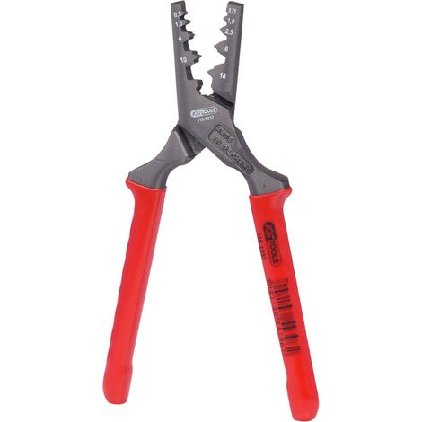 Kstools – Pince à sertir cosse 0,5-16,0 mm – Corps en acier plat – Poignée isolée – Sertissage optimal pour cosses isolées et non isolées (1/5)