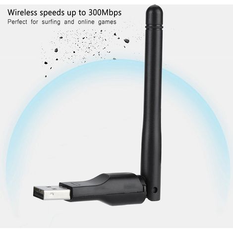 Adaptateur USB WiFi 2.0 300 Mbps, Récepteur Internet sans Fil Haute Performance